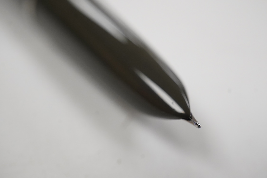 A rare Parker 41 fountain pen with grey body and white fishscale cap